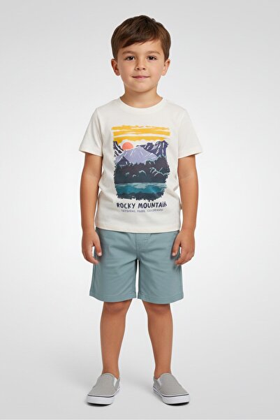 Bearpaw Toddlers Boy 2 Pieces Graphic Print Top And Shorts Set, Multicolor