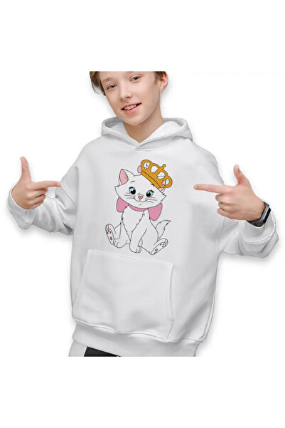OEM Kids Boys Sweatshirt Cats Aristocrat Marie Princess Queen Crown
