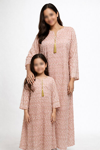 RONZA Mother and daughter embroidered jalabiya