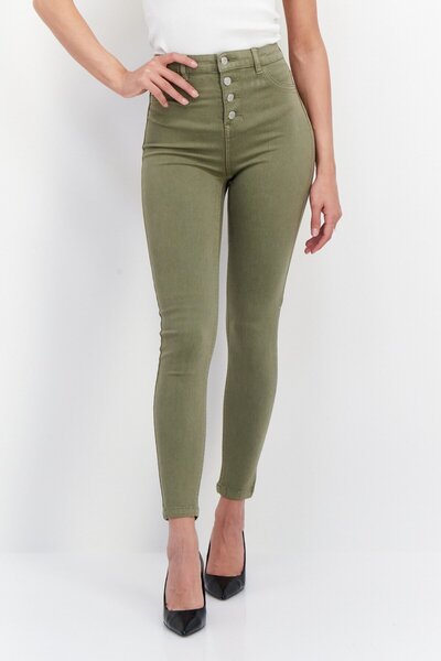 Don't Call Me Jennyfer Women Jegging Fit Solid Jean, Olive