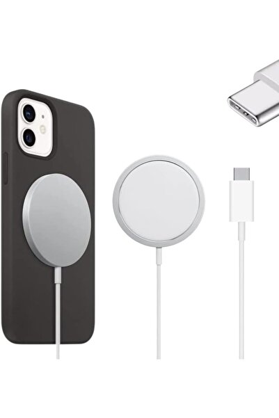 WIWU Wi-W009 15W Magnetic Wireless Charger – Fast Charging Aluminum Body – White