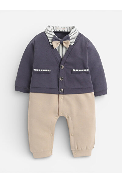 Victor and Jane Infant Boys’ Cardigan & Bow Tie Romper Set (2 Pc)