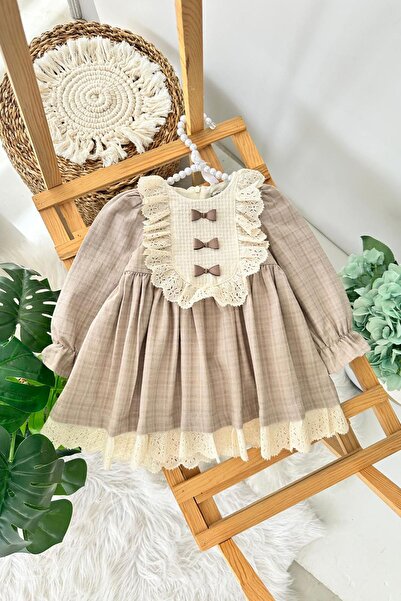 Minigimin Cicileri My Little One (9-24 Months) Bow Detailed Scalloped Baby Gi...