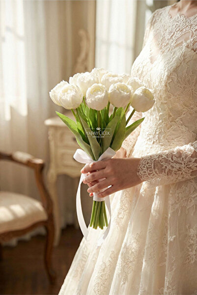 Yapay Çiçek Deposu Yalın Sevda Peony svadbeni buket set od 2 komada