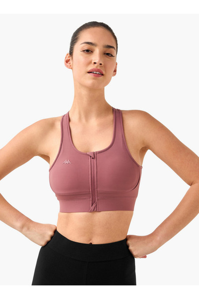 Kappa Women Zip Closure Racerback Sports Bra