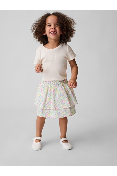 GAP Kız Bebek Çok Renkli Double Ruffle Etek