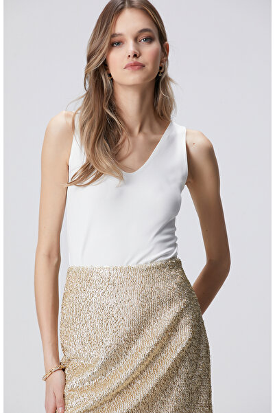 Network Kırık Beyaz Basic Örme Bluz