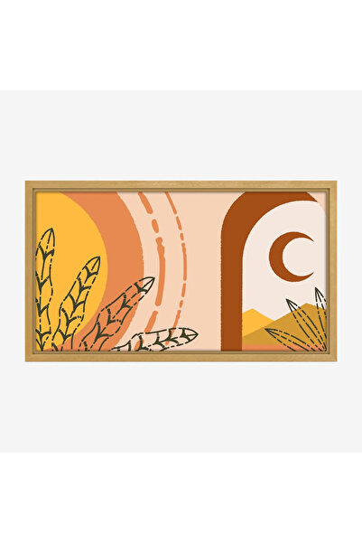 Tajridhome لوحة طبيعة هادئة - عناصر هندسية - ألوان دافئة - مريح - لوحات فن عص...