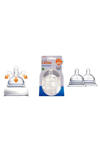 Munchkin Latch Stage 2 Nipple 6+ Months 2 Pack Medium Flow Silicone Teats for...