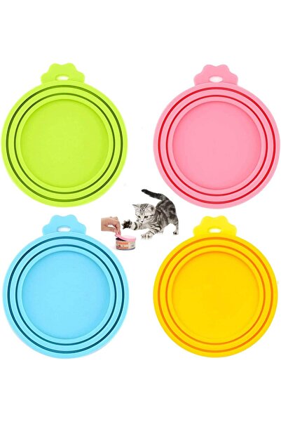 genernic مجموعة TYTY من 4 أغطية لعلب طعام الحيوانات الأليفة، أغطية سيليكون عا...