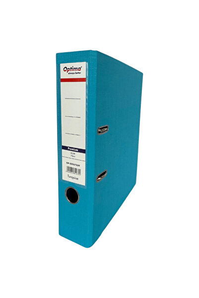 Optima A4 Binder, PP/PP, Metal Edge, 75 mm, Premium - Turquoise