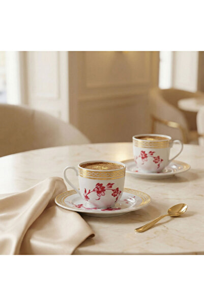 Güral Porselen Sami 4 Parça 2 Kişilik Kahve Fincan Takımı 170 cc