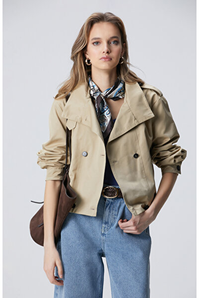 Network Taş Yakası Kemerli Mont