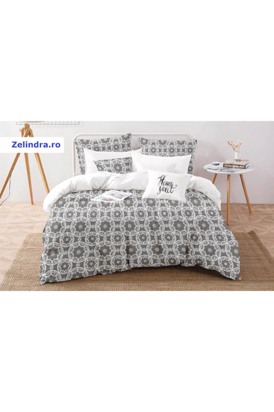 VERO VANNI Marlowe Grey Bedding Set