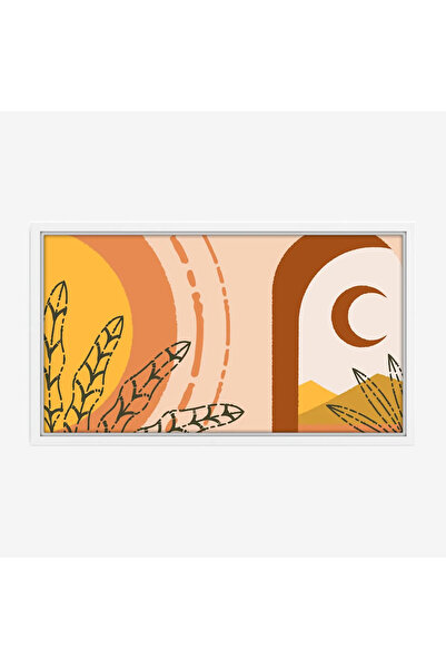 Tajridhome لوحة طبيعة هادئة - عناصر هندسية - ألوان دافئة - مريح - لوحات فن عص...