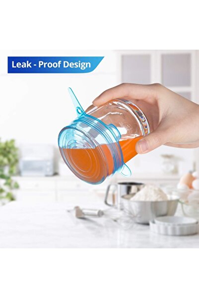 ECVV Silicone Stretch Lids 6Pcs, Suction Lid Multi Size Reusable Durable Food...