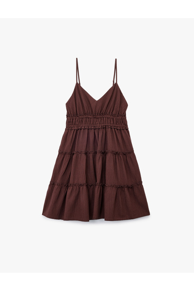 Koton Rochie mini cu bretele cu decolteu în V, cu volan