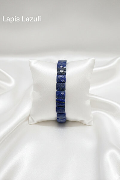 MR-RX-012 LAPİS LAZULİ ELMAS KESİM DOĞAL TAŞ BİLEKLİK