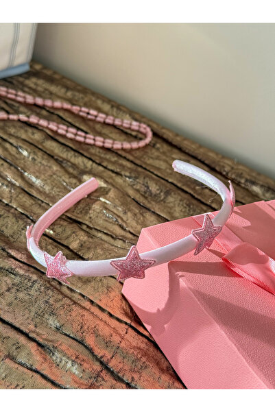 PURPLE'S BİR TUTAM MUTLULUK Simli Yıldız Detaylı Pembe Saten Kuz Çocuk Kadın ...