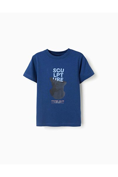 Ziddy تيشيرت بأكمام قصيرة، لون أزرق داكن