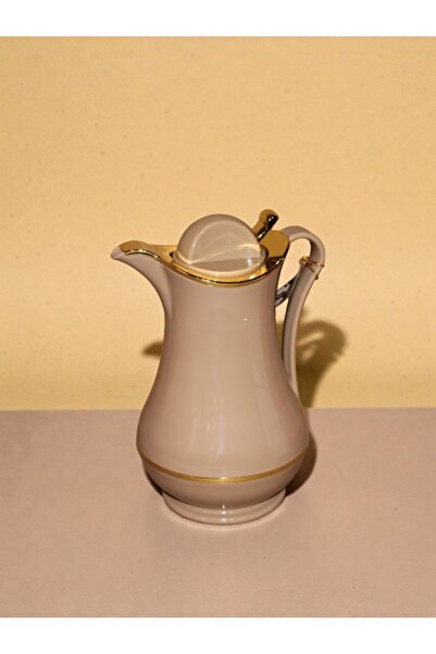 WDA 1.0L Thermal Coffee Pot –Gold Trim, Insulated Hot & Cold Vacuum Flask