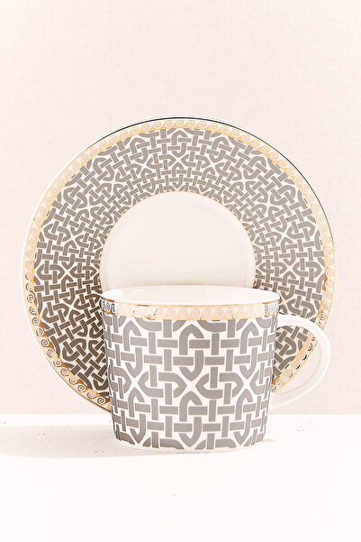 Paşabahçe Kahve Link Porselen Çay Fincanı Krem Kahve