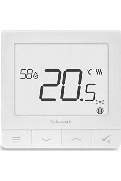 SALUS SQ610RF Wireless Thermostat, 30 m, 2.4 GHz, White