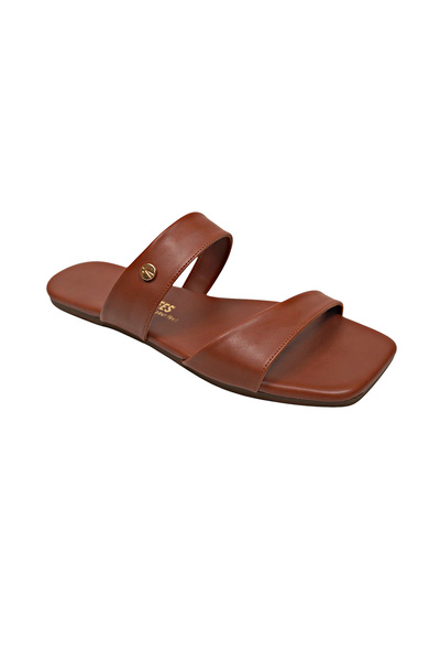 Tkees Papuci de damă, cu vârf pătrat, cu bandă groasă, eleganți, de zi cu zi