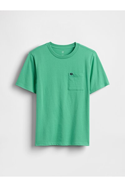 GAP Erkek Çocuk Yeşil Pocket T-Shirt