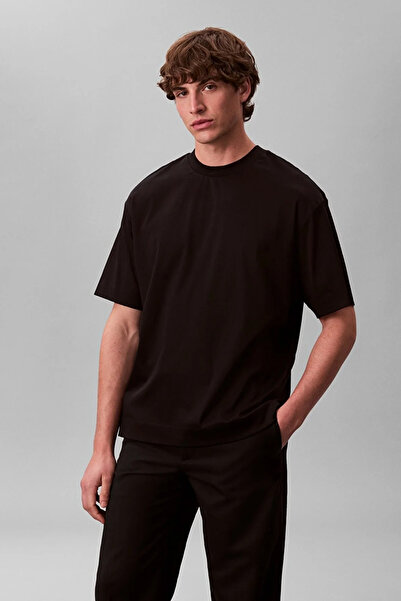 Calvin Klein Men's Ss Premium Interlock T-Shirt - Black