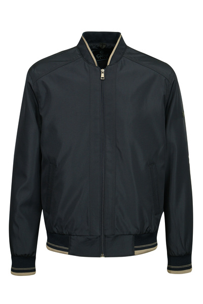 Çizgi Triko Palton sezonier căptușit cu guler dublu pentru bărbați - A00003