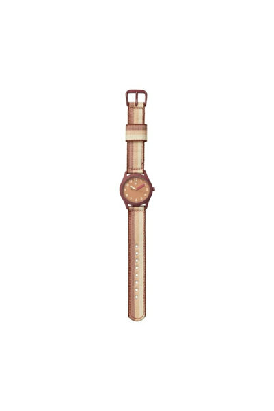 PETIT-ATELlER Petit Atelier Kids Watch Stripes Design Clay Brown Beige Adjust...