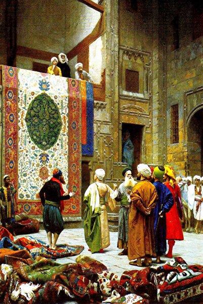 Aden DİJİTAL DEKORATİF OSMAN HAMDİ HALI TÜCCARI ESERİ KANVAS TABLO