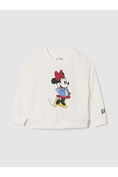 GAP Kız Bebek Beyaz × Disney Bebek ve Küçük Çocuk Vintage Yumuşak Havlu Sweat...