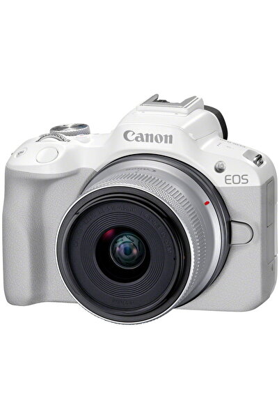 Canon Aparat foto digital EOS R50 + obiectiv RF-S 18-45mm F4.5-6.3 IS STM Alb