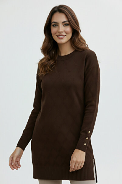 benguen Patterned Tunic N3288 Brown