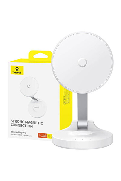 Baseus Magnetic Desktop Phone Stand MagPro self-adhesive White