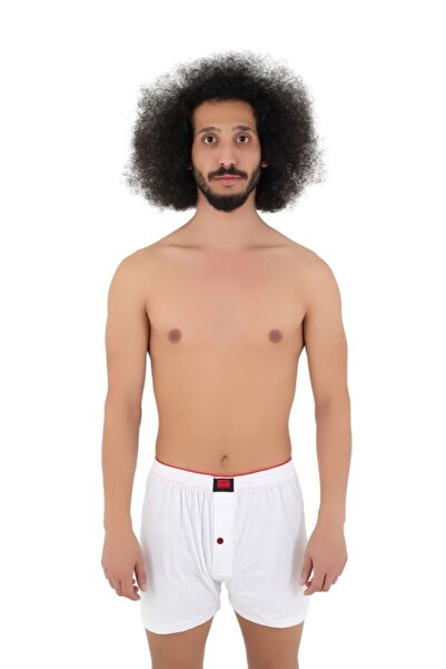 CNT Boxeri pentru bărbați, casual și confortabili, din bumbac, cu nasturi, pa...