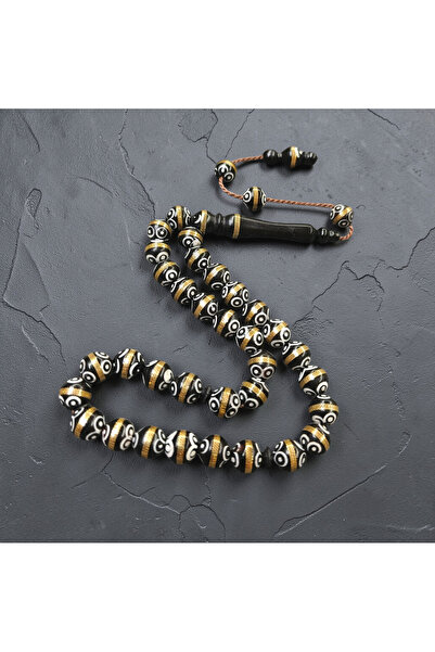 İnan Tesbih Kuka Brass Wrapped Mine-Engraved Kuka Prayer Beads