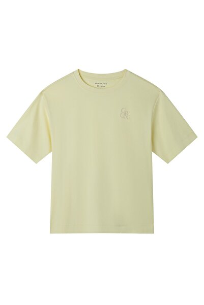Giordano Women’s Embroidered Cotton Liquid Touch Tee