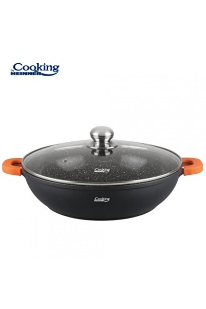 Heinner ALUMINUM PAN + LID 32X8.5CM, 5.5L, DARK LINE, COOKING BY