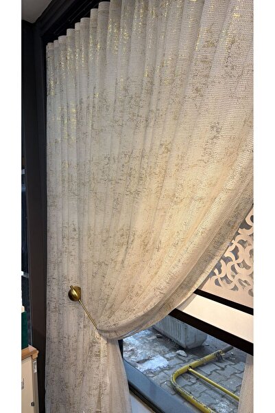 Belvedere Leaf Patterned Stylish Living Room Tulle with Tight Pleats