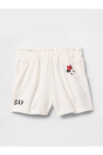 GAP Kız Bebek Beyaz Disney VintageSoft Şort
