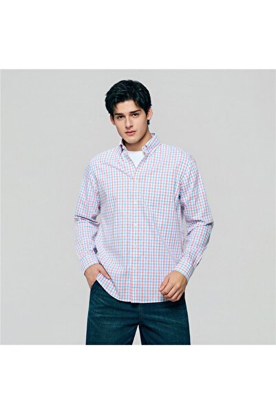 Giordano Men's Wrinkle Free Oxford Long Sleeve Shirt