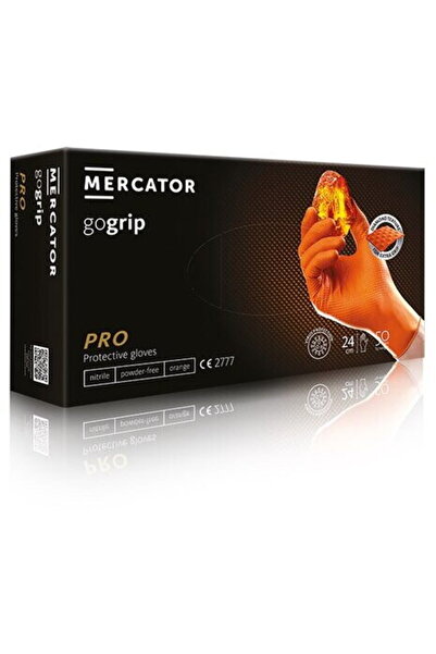 Diverse Mănuși de nitril portocalii GOGRIP, XL, 50 buc.