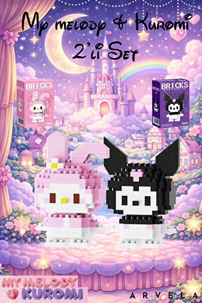 Arvela My Melody&Kuromi 2'li Set Bricks