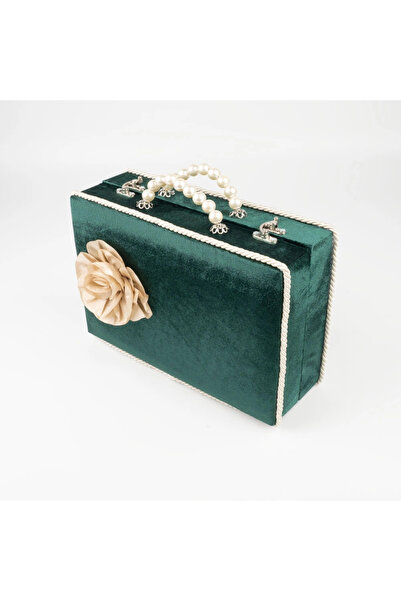 Hayrat Neşriyat صندوق زينة مخملي لحفظ القرآن (أخضر، صندوق مجوف)