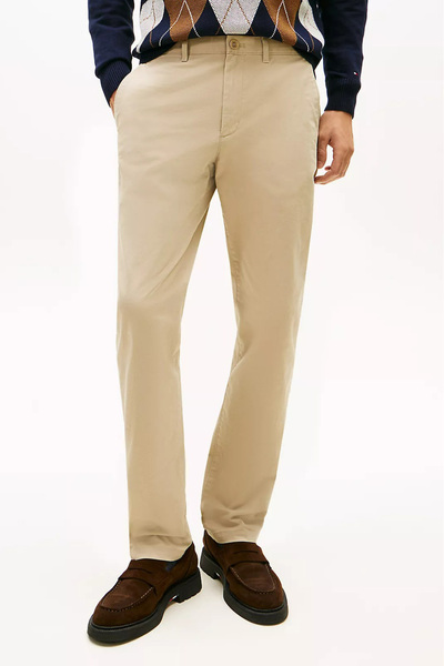Tommy Hilfiger Men's Regular Fit Twill Chino Trousers - Beige