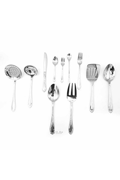 SQF 40-piece silver cutlery set (spoons, forks, and knives)