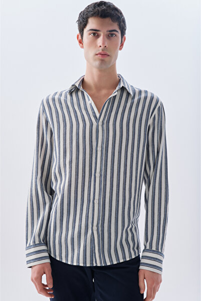Mudo Striped Regular Fit Long Sleeve Shirt